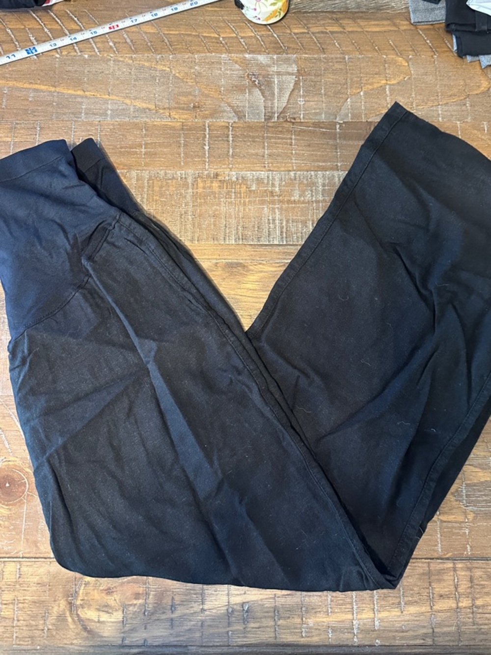 Old Navy Black Maternity Linen Pant